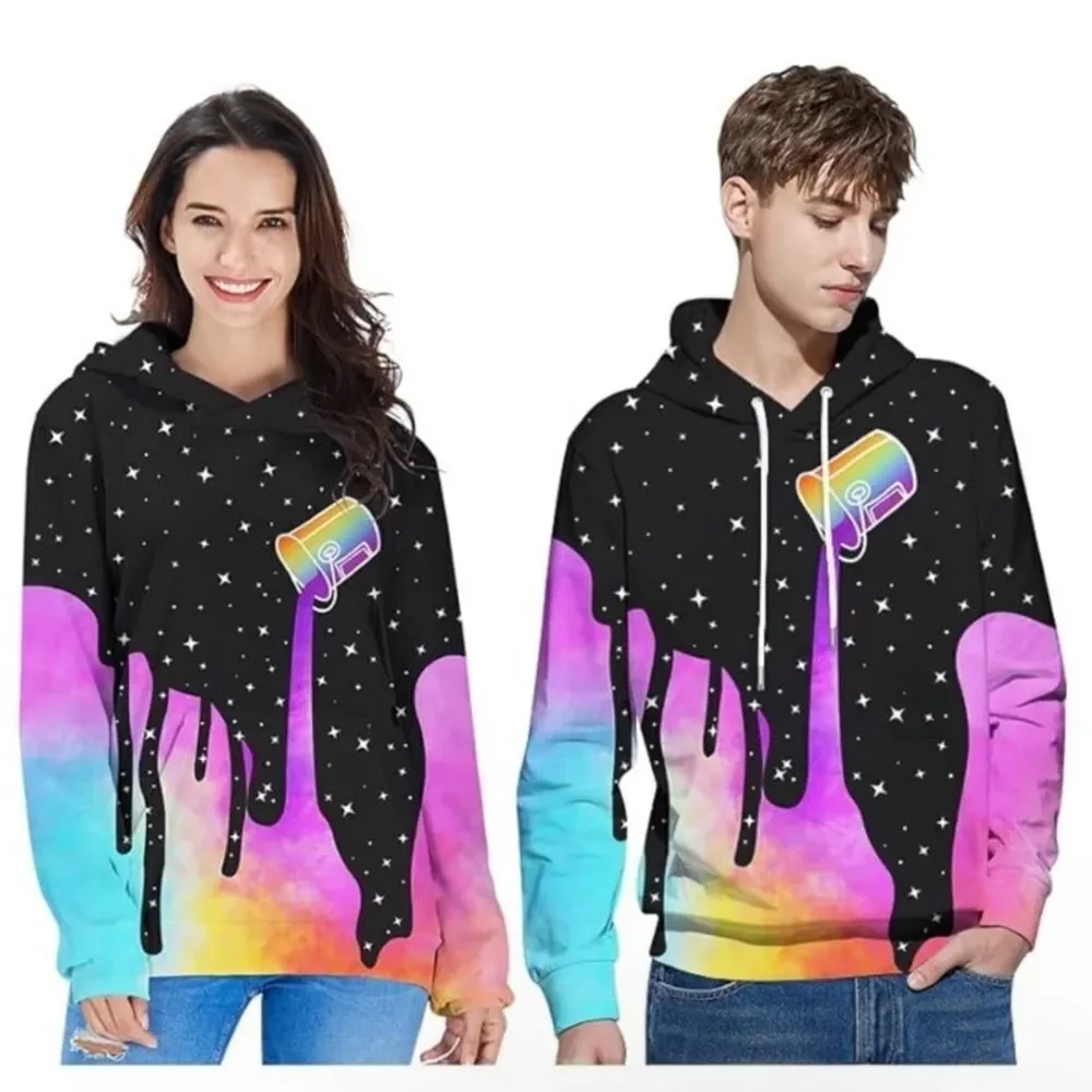 Goodstoworld Unisex Men's & Women's Hoodies 3D Sweater Size S M